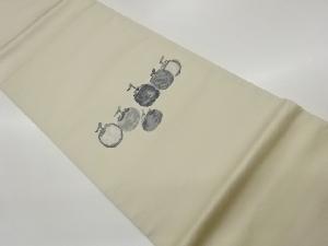 柿模様織出し袋帯